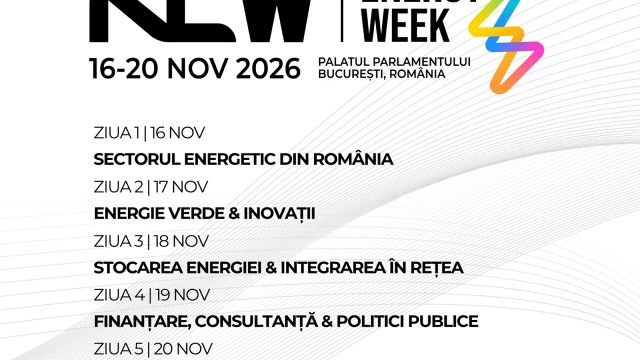 ROMANIAN ENERGY WEEK revine la Palatul Parlamentului, între 16 și 20 noiembrie 2026, cu cinci zile de dialog despre viit